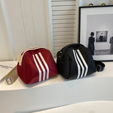 Striped Nylon Cloth Turtle Bag Bag - Tophatter Daily Deals