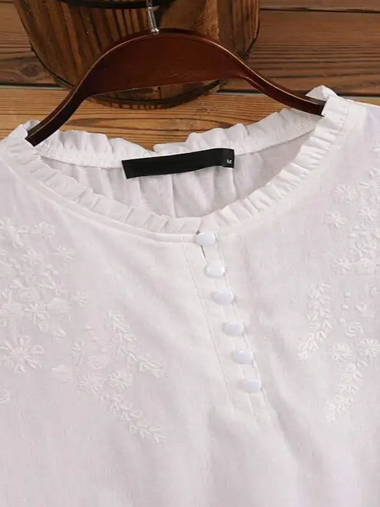 Elegant Embroidery Women Blouse Blouses - Tophatter Daily Deals