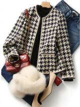Women Bright Line Plaid Jacket Coat Work Wear Blazers - Tophatter Daily Deals