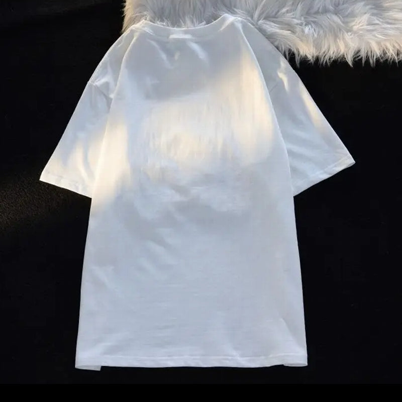 Cotton Baby Cat Couple Loose T-shirt Blouses - Tophatter Daily Deals