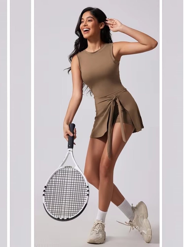 Tennis Dress for Women with Built in Shorts Sportswear - Tophatter Daily Deals