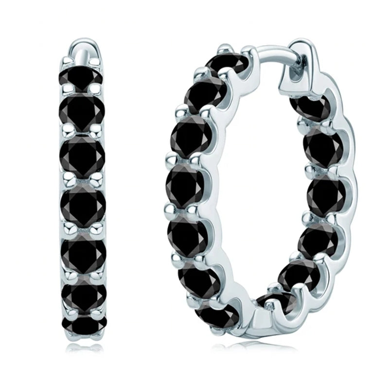 Sparkling Jewelry Hoops Stud Earrings Earrings - Tophatter Daily Deals