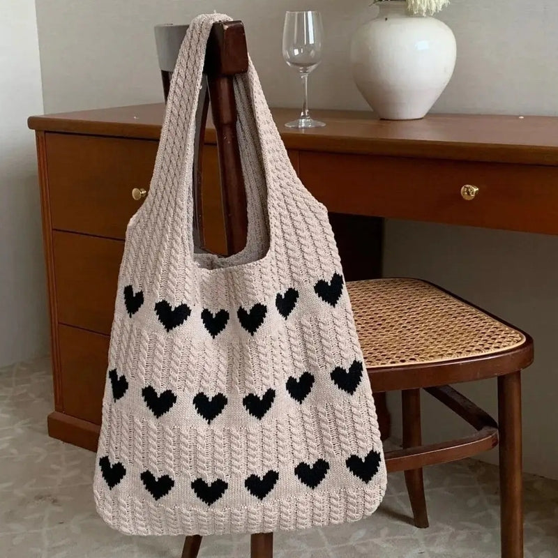 Summer Handmade Woolen Knitted Bag Women Bag - Tophatter Daily Deals