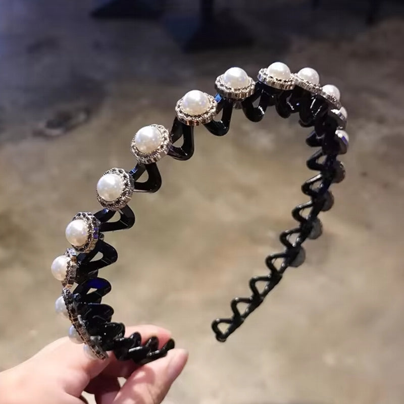 Fashion Rhinestone Women Hair Hoop Bands White HAIR ACCESSORIES - Tophatter Daily Deals