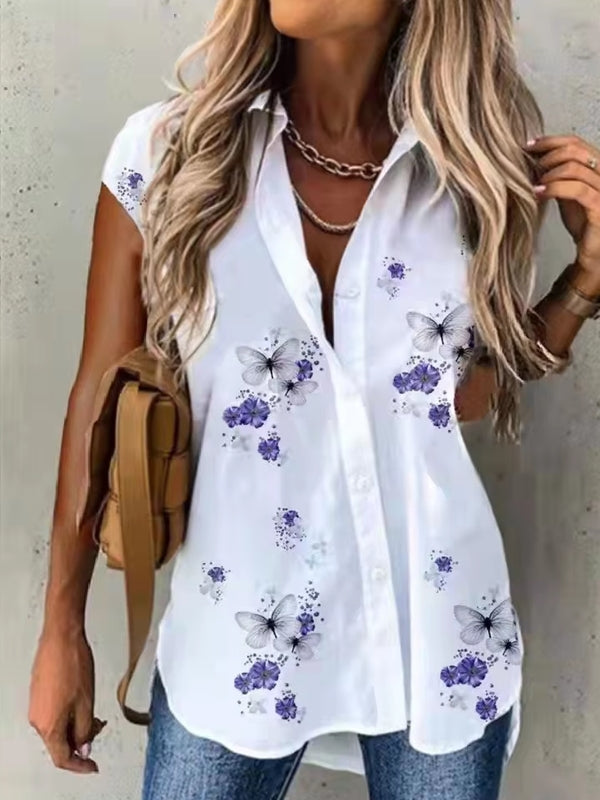 Women Shirts Fashion Casual Loose Shirts Purple Blouses - Tophatter Daily Deals