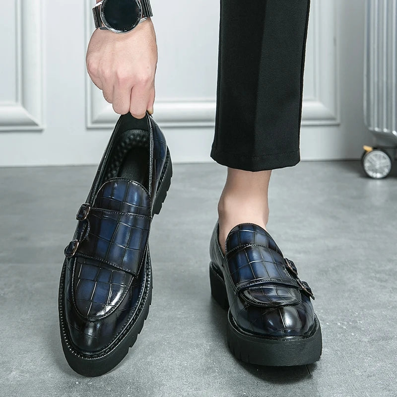 Fashion Monk Strap Loafers Shoes Men Shoes - Tophatter Daily Deals