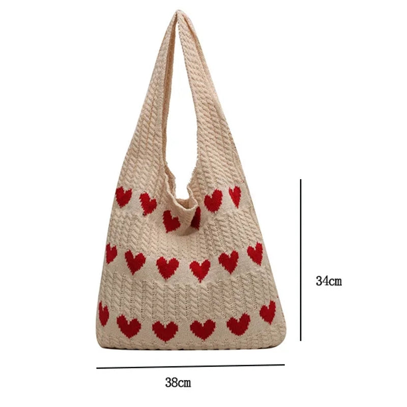 Summer Handmade Woolen Knitted Bag Women Bag - Tophatter Daily Deals