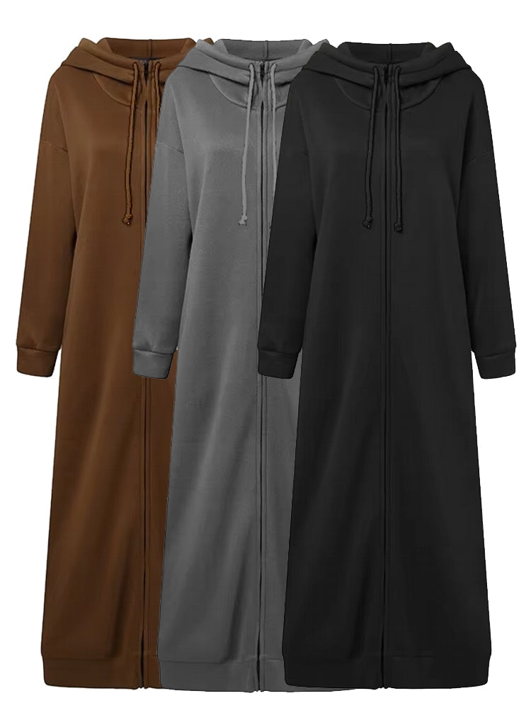 Fashion Hooded Sports Sweatshirt Maxi Dresses - Tophatter Daily Deals