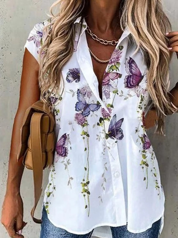 Women Shirts Fashion Casual Loose Shirts Violet Blouses - Tophatter Daily Deals