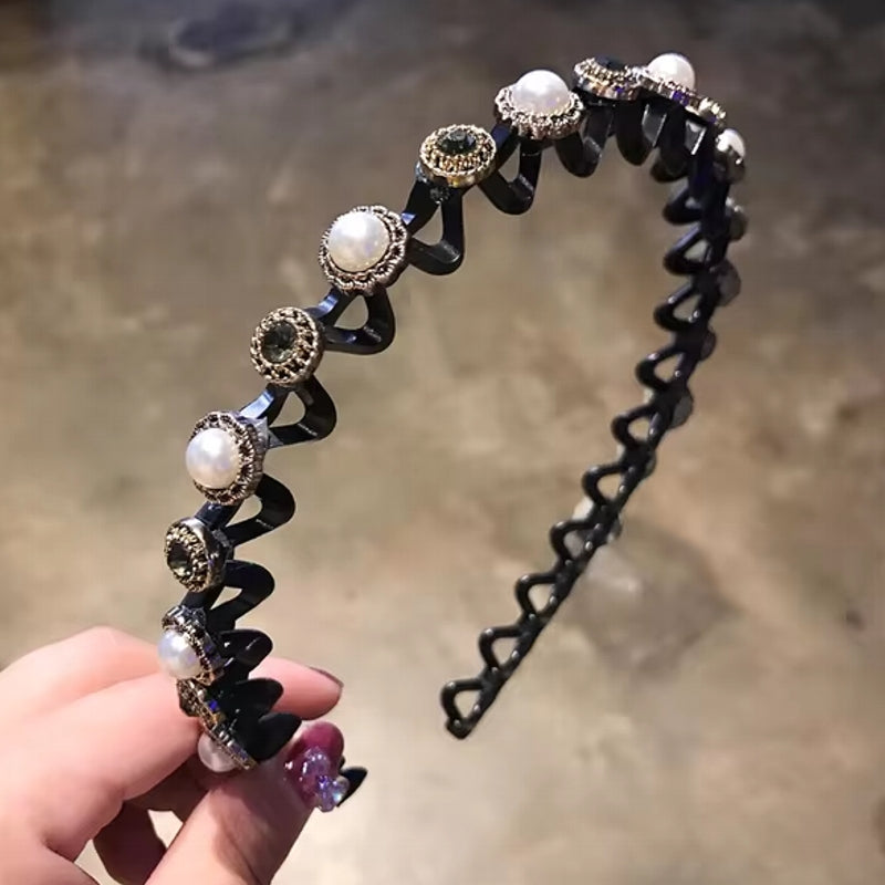 Fashion Rhinestone Women Hair Hoop Bands Geometric HAIR ACCESSORIES - Tophatter Daily Deals