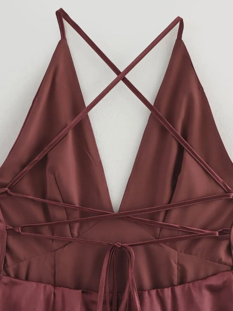 Curve Dresses Deep V Tube Top Waist Dress Maxi Dresses - Tophatter Daily Deals