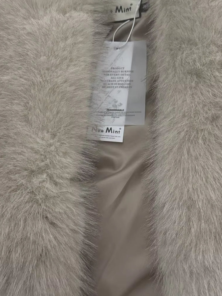 Women Luxury Big Fur Collar Overcoats Coats & Jackets - Tophatter Daily Deals