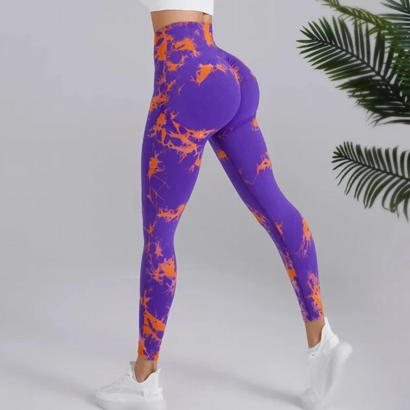 Print Tie Dye Sports Leggings Gym Leggings - Tophatter Daily Deals