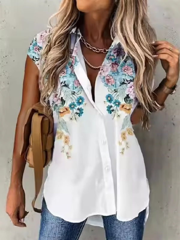 Women Shirts Fashion Casual Loose Shirts Sky Blue Blouses - Tophatter Daily Deals