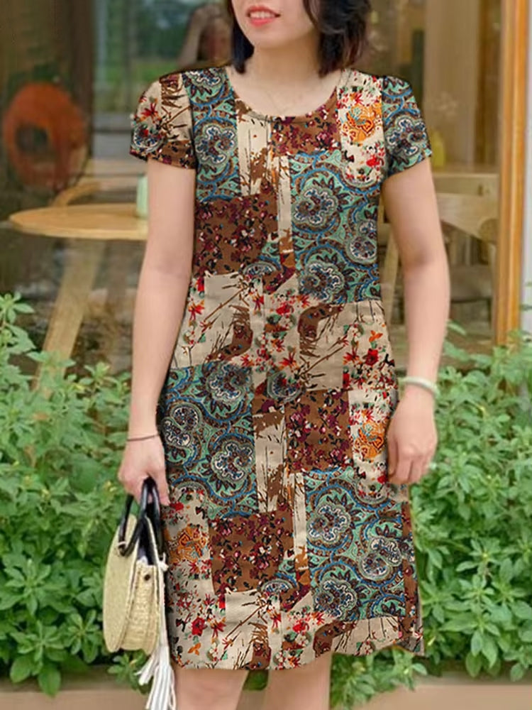 Floral Printed Mini Dress For Women Mini Dresses - Tophatter Daily Deals