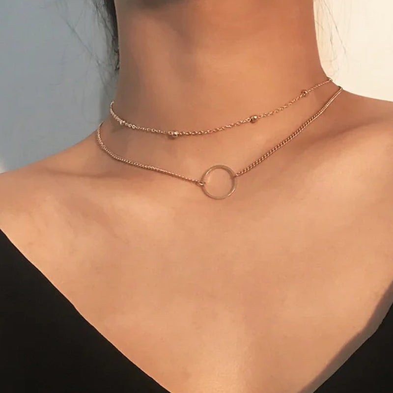 Crystal Zircon Heart Star Charm Pendant Necklace Beige Necklace - Tophatter Daily Deals