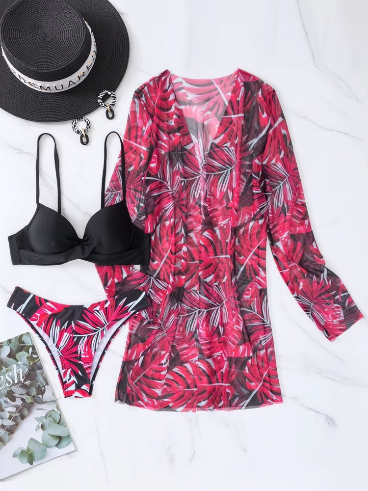 Bikini Set for Women Versatile Beach Vibes Red Swimwear - Tophatter Daily Deals