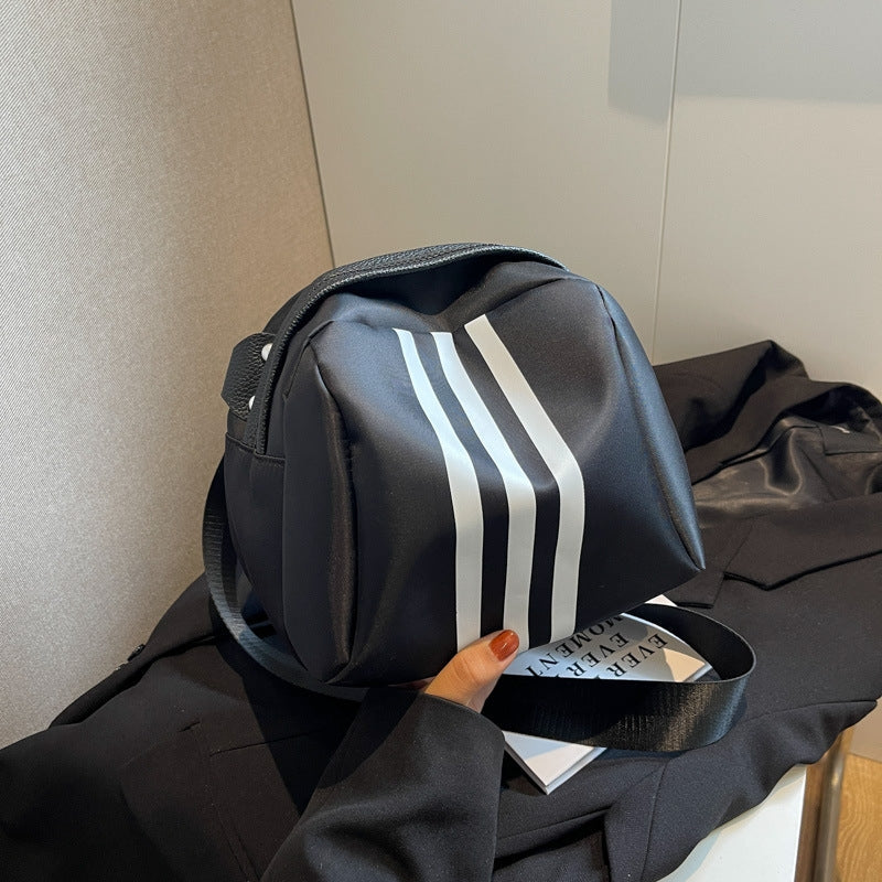 Striped Nylon Cloth Turtle Bag Bag - Tophatter Daily Deals