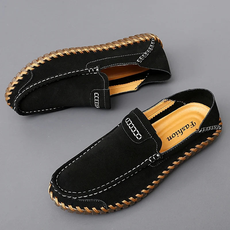 Men Loafers Super Soft Casual Shoes Black Loafers - Tophatter Daily Deals