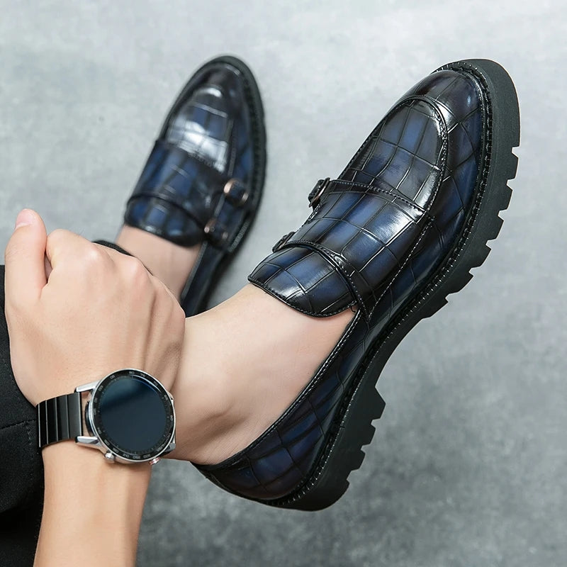 Fashion Monk Strap Loafers Shoes Men Shoes - Tophatter Daily Deals