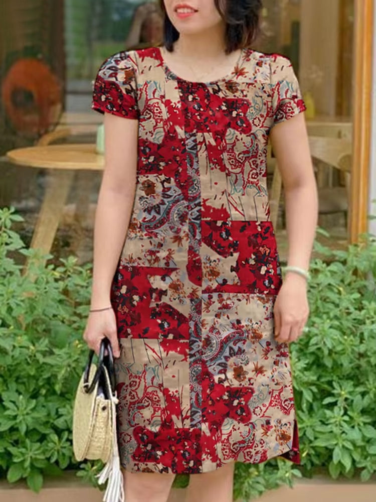 Floral Printed Mini Dress For Women Mini Dresses - Tophatter Daily Deals