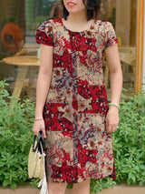 Floral Printed Mini Dress For Women Mini Dresses - Tophatter Daily Deals