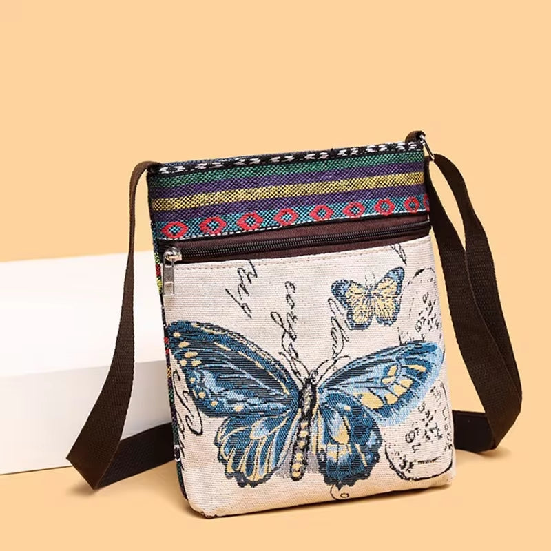 Retro Ethnic Style Small Canvas Bag Women Bag - Tophatter Daily Deals