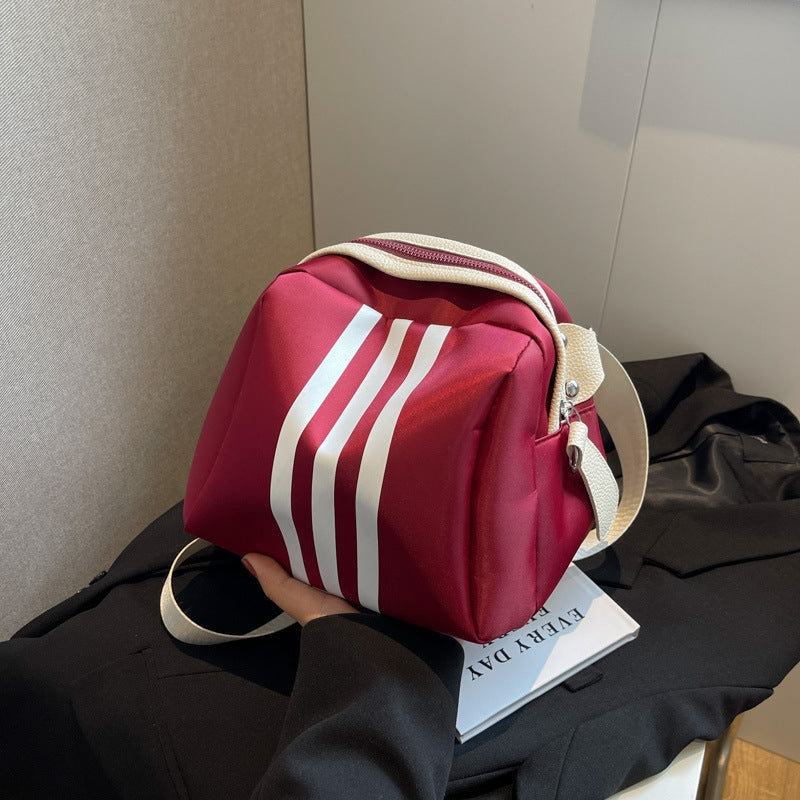 Striped Nylon Cloth Turtle Bag Bag - Tophatter Daily Deals