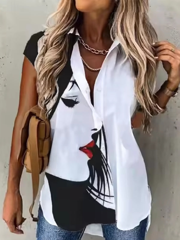 Women Shirts Fashion Casual Loose Shirts Black Blouses - Tophatter Daily Deals