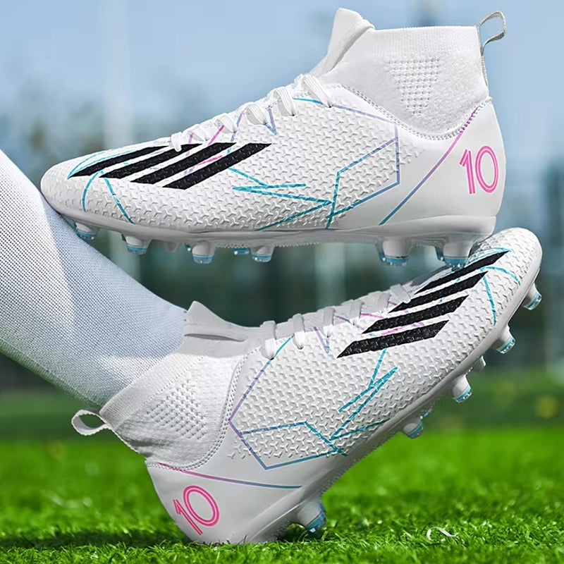 Men Sneakers Soccer Shoes 35 White FG Soccer Shoes - Tophatter Daily Deals