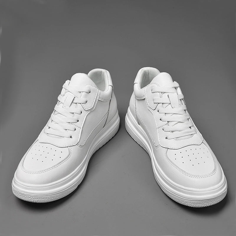 8cm White Black Taller Shoes Men Sneakers - Tophatter Daily Deals