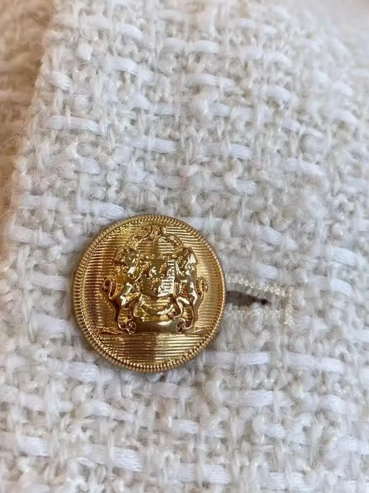 Fashion Short Slim Wool Tweed Coat Work Wear Blazers - Tophatter Daily Deals