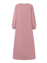 Muslim O Neck Maxi Dresses Buttons Maxi Dresses - Tophatter Daily Deals