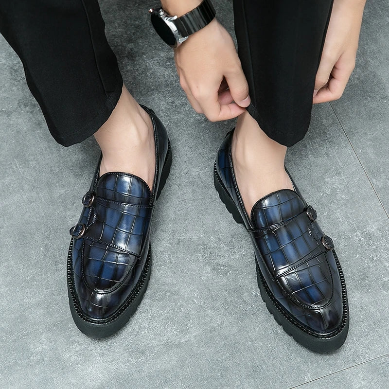 Fashion Monk Strap Loafers Shoes Men Shoes - Tophatter Daily Deals
