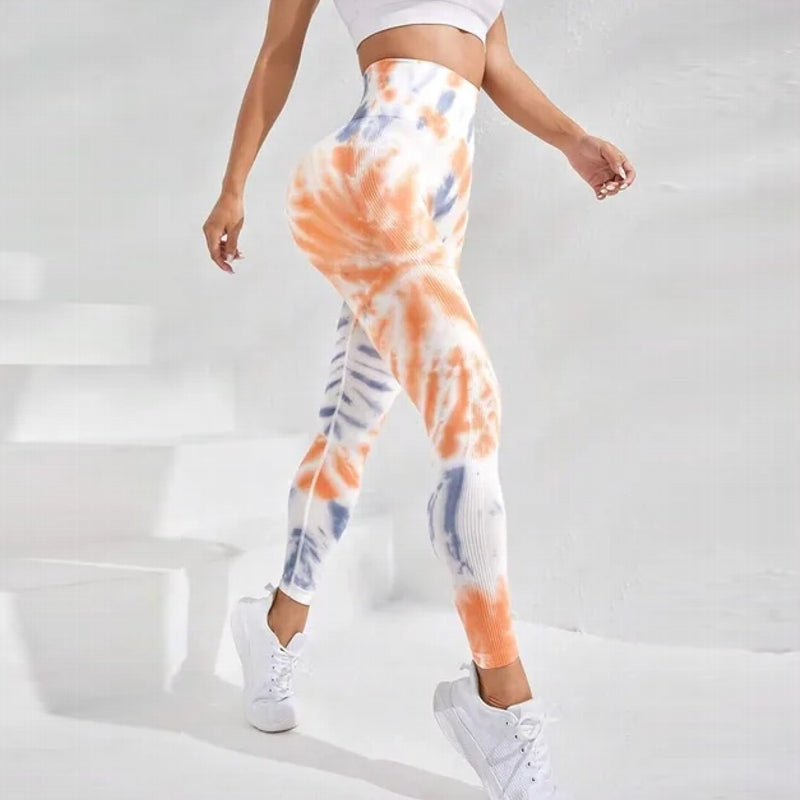Print Tie Dye Sports Leggings Gym Gold Leggings - Tophatter Daily Deals
