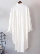 Women Cotton Oversized Big Shirt Dress Blouses - Tophatter Daily Deals