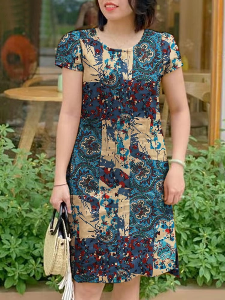 Floral Printed Mini Dress For Women Mini Dresses - Tophatter Daily Deals