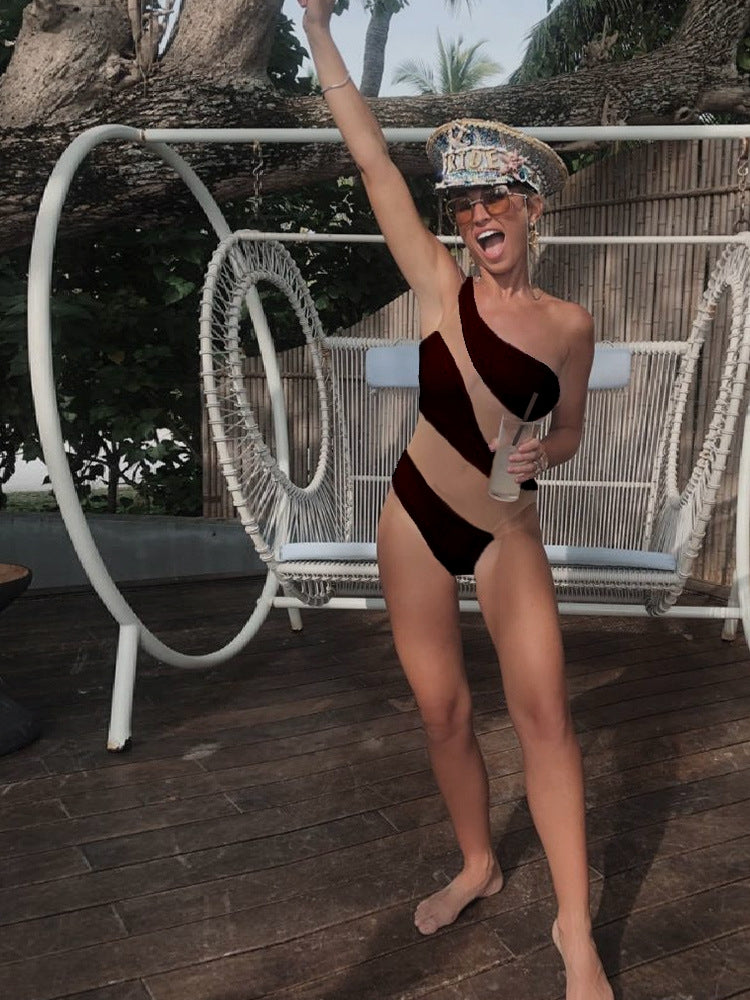 Black One Piece Swimsuit Sexy Summer Beach Wear Swimwear - Tophatter Daily Deals