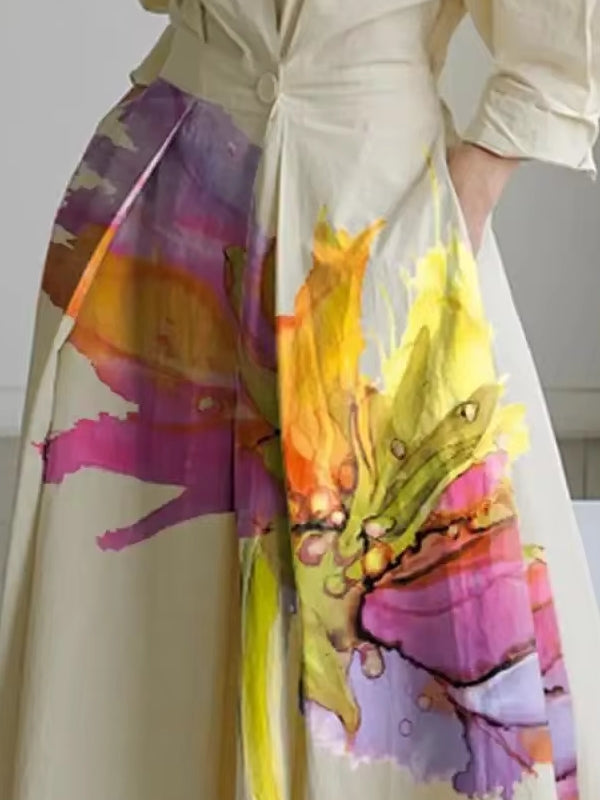 Lapel Shirts Dress For Women Maxi Dresses - Tophatter Daily Deals