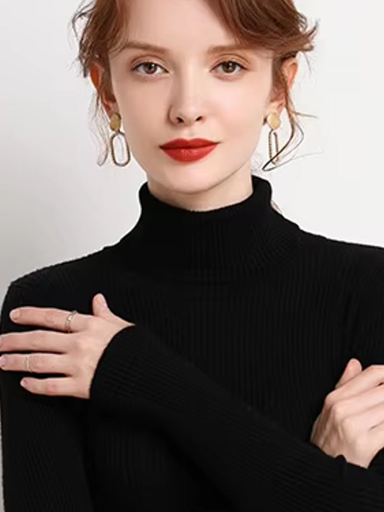 Basic Soft Top Sweaters For Women Black Blouses - Tophatter Daily Deals