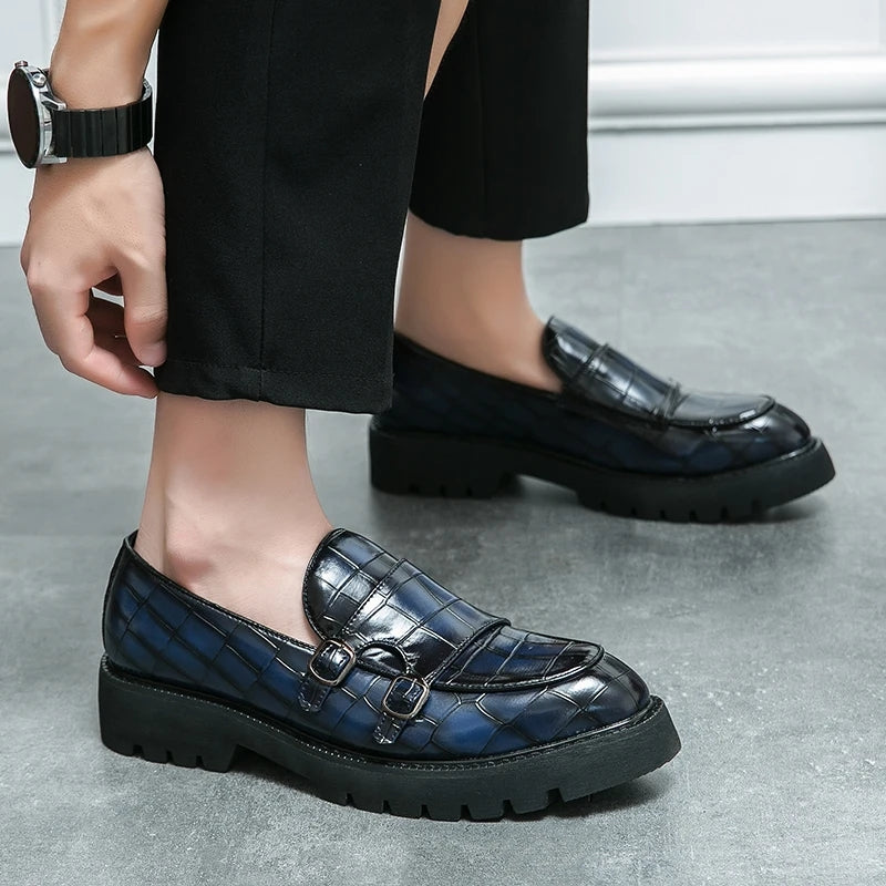 Fashion Monk Strap Loafers Shoes Men Shoes - Tophatter Daily Deals