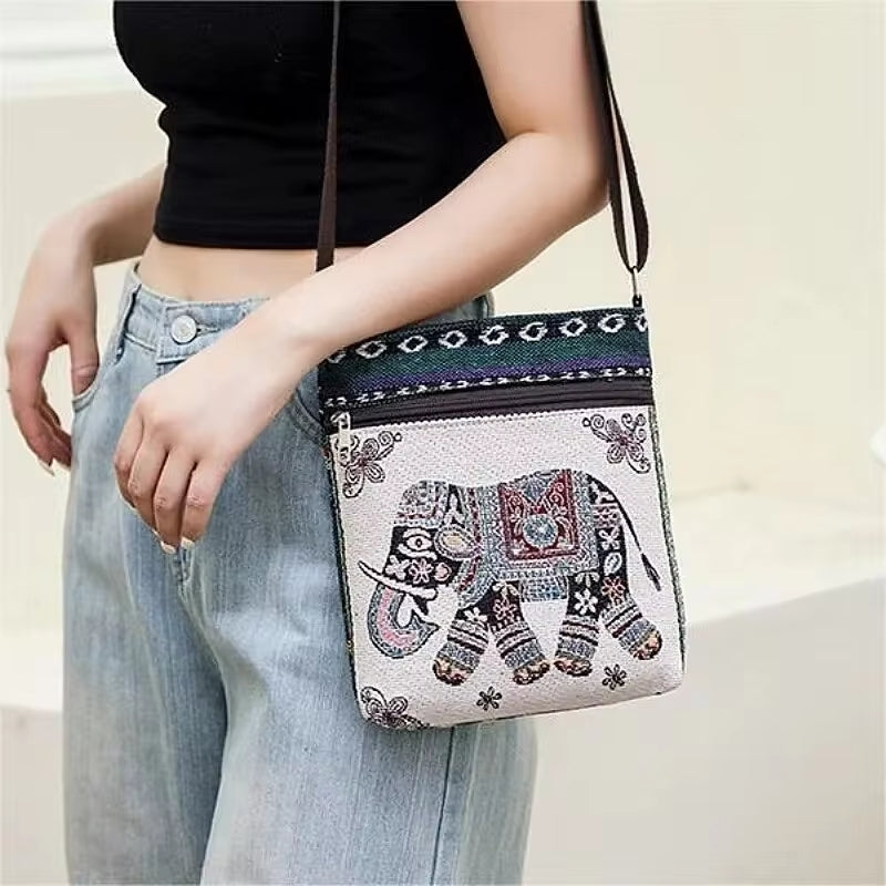 Retro Ethnic Style Small Canvas Bag Women Bag - Tophatter Daily Deals
