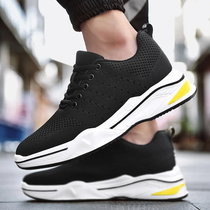 Fashion Elevator Shoes Men Sneakers Black Men Sneakers - Tophatter Daily Deals