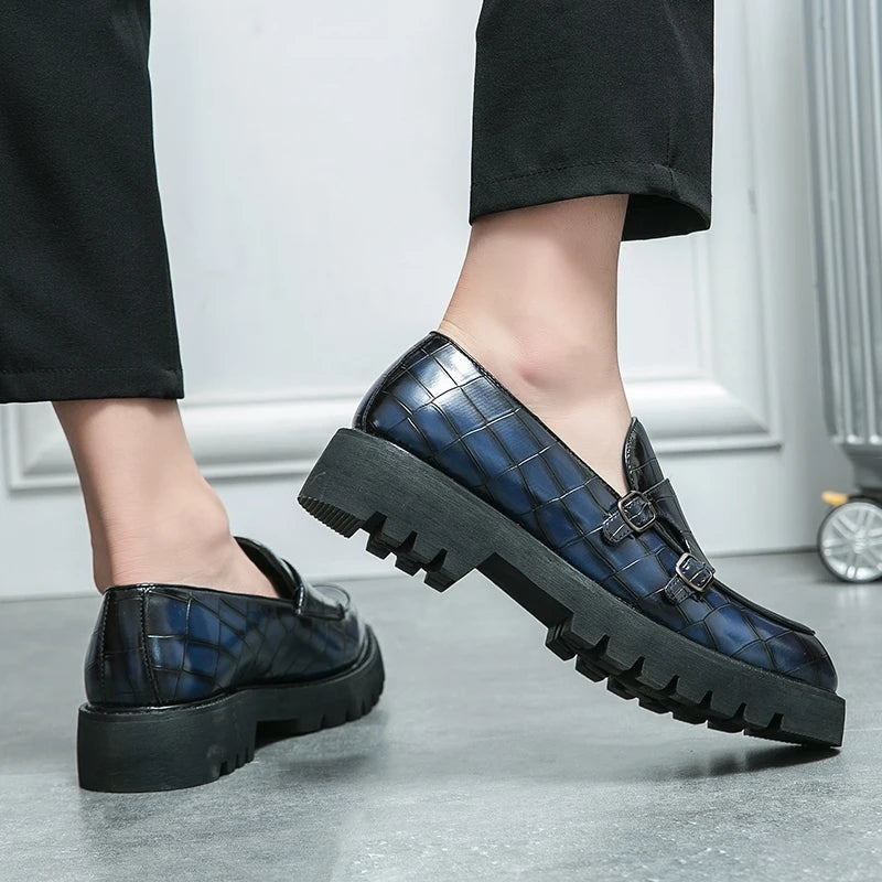 Fashion Monk Strap Loafers Shoes Men Shoes - Tophatter Daily Deals