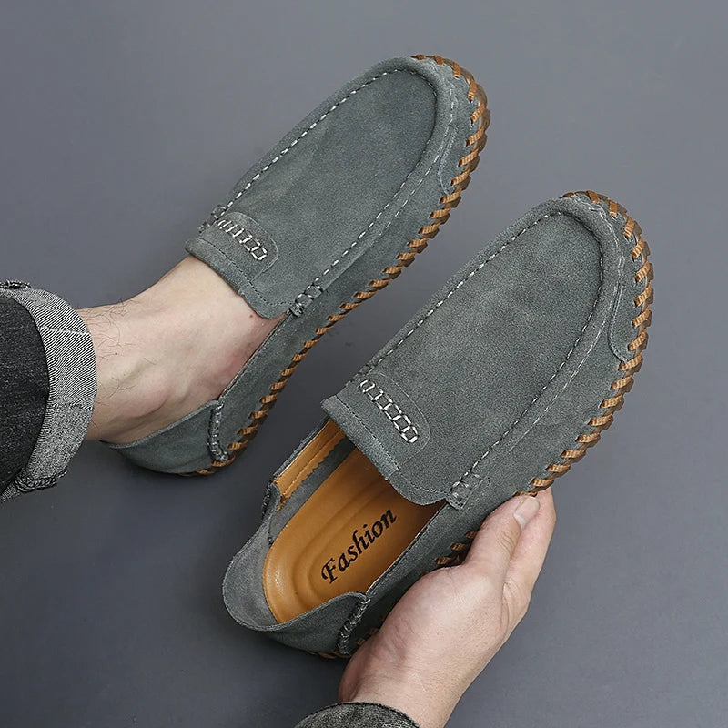 Men Loafers Super Soft Casual Shoes Gray Loafers - Tophatter Daily Deals