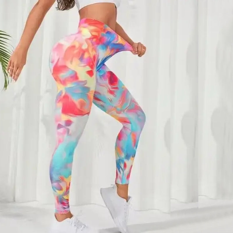 Print Tie Dye Sports Leggings Gym Leggings - Tophatter Daily Deals