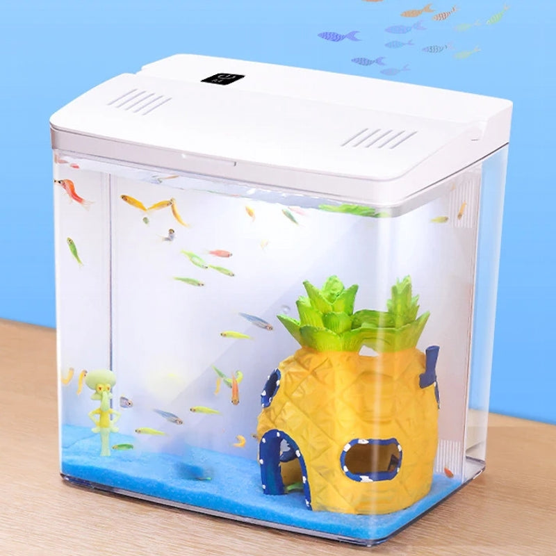 Mini Fish Tank White Pet Supplies - Tophatter Daily Deals