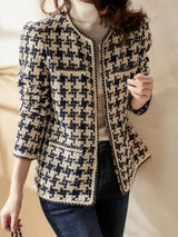 Women Bright Line Plaid Jacket Coat 3XL Work Wear Blazers - Tophatter Daily Deals