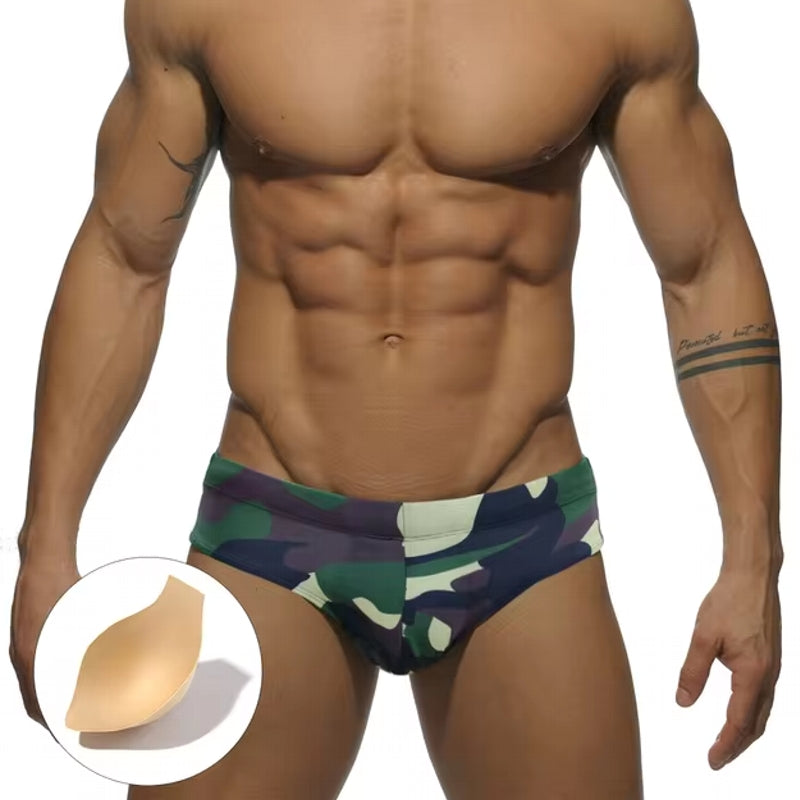 Men's Camouflage Swimming Shorts With Pads Swimsuit - Tophatter Daily Deals