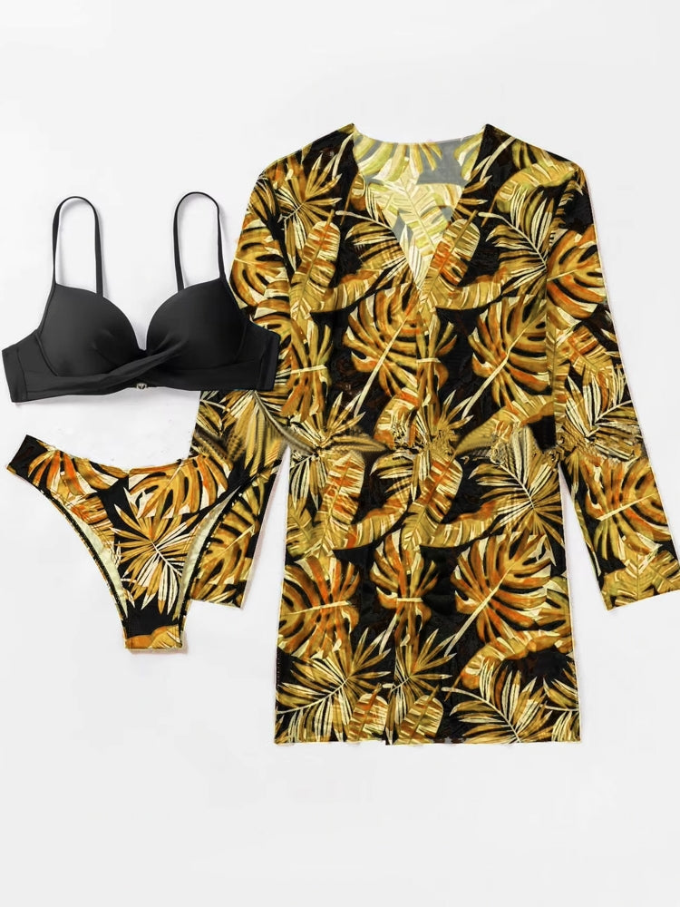 Bikini Set for Women Versatile Beach Vibes Yellow Swimwear - Tophatter Daily Deals